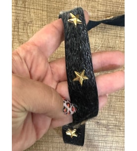 YILDIZLI KÜRK ŞERİT DİKİŞ APLİKE BORDÜR EN 2,5 CM (1 METRE )