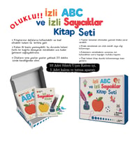 İzli Abc ve Sayıcıklar Kitabları Oluklu Seti (1AdetSihirliUçanKalem-TutmaAparatı, 10 Adet Kalem İçi)