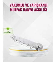 Mey İthalat® Duvar Tipi Vakumlu Askılık Şeffaf Orta Tasarımlı
