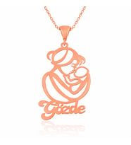Gümüş Rose İsimli Anne Çocuk Sevgisi İsimli Kolye