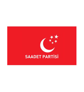 Masa Üstü Saadet Partisi Bayrağı 15x23cm Masa Bayrağı