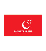 Masa Üstü Saadet Partisi Bayrağı 15x23cm Masa Bayrağı
