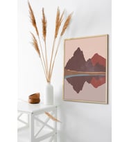 Çerçeveli Tablo Modern Sanatsal  Dekorasyon Ev Dekoru Tekli Çerçeve Kış Manzara ÖZC-409 (Natural)