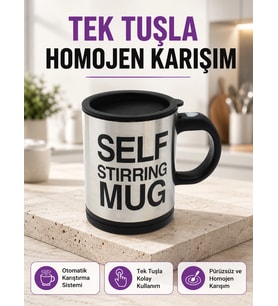 Toz İçecekler İçin Hızlı Karıştırma Özellikli Termos Kupa