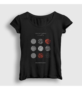 Presmono Kadın Siyah Blurryface Twenty One Pilots T-Shirt 119373tt