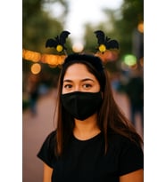 Halloween Cadılar Bay.2li Siyah Yarasa Taç Tüylü