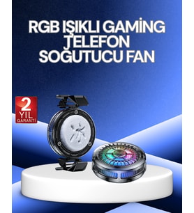 Rgb Işıklı Telefon Soğutucu Fan Cooler Süper Hızlı Soğutma