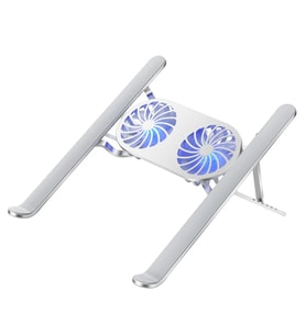 ÇİFT FANLI TAŞINABİLİR ALÜMİNYUM NOTEBOOK SOĞUTUCU STAND (4767)