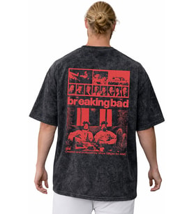 Tasarım Breaking Bad Efsane Dizi Sırt Baskılı Unisex Oversize Yıkamalı Tişört