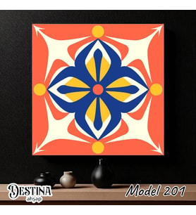 Destina Ahşap Mandala Boyama Seti-Ahşap Boyama-Model 201-23cm*23cm