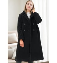 Z6775 DEWBERRY BAYAN PALTO-SİYAH-1