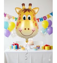 8 İnç Safari Zürafa Folyo Balon - Doğum Günü Parti Dekorasyon Balonu