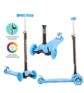 Mavi Twist Işıklı Scooter