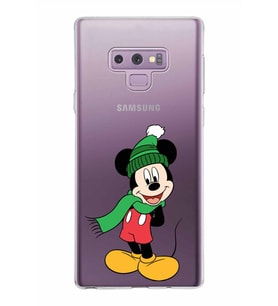 Samsung Galaxy Note 9 Kapak Mickey Mouse Tasarımlı Şeffaf Silikon Kılıf