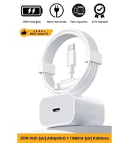 İphone Tüm Serilere Uyumlu 20w Hızlı Şarj Seti Adaptör Type C Kablolu X 11 12 13 14 15 16 Plus Pro