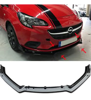 Opel Corsa E Ön Lip Parlak Siyah 3 Prç Kulaklı Kırılmaya Dayanıklı ABS