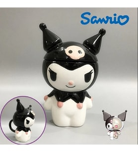 350ml Sanrio Kuromi Sevimli Karikatür Seramik Kupa Süt Kahve Çay Sofra Drinkware