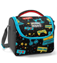 Coral High Siyah Mavi Gamer Isı Yalıtımlı Beslenme Çantası - Erkek Çocuk