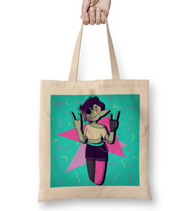 Alt Zombie Girl Background Bez Çanta Uzun Saplı
