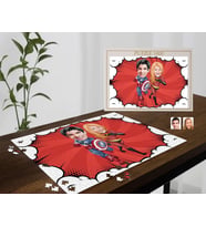 BK Gift Kişiye Özel Sevgililer Karikatürlü 1000 Parça Profesyonel Puzzle-32