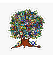 Nazar Boncuğu Yapıştırma Etiket Sticker Duvar 18cm Md15