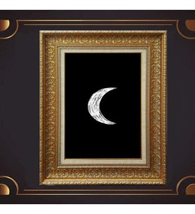 Gold Altın Kalın Çerçeveli Paspartulu Tablo c1785