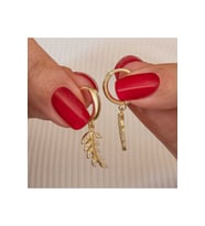 Gümüş Gold Sallantılı Başak Kadın Küpe CSR2185837