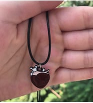 Kalp Heart Kolye Suni Deri İpli Renkli Unisex Metal Kolye PYTKK0LYE161