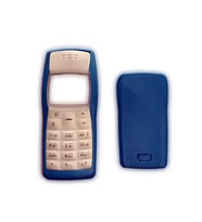 Nokia 1100 Kapak Nokia 1100 uyumlu Mavi Kapak ön Kapak Arka Kapak Tuş Takımı
