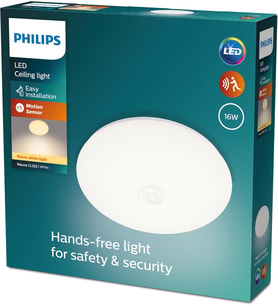 Philips Mauve Hareket Sensörlü Yuvarlak Tavan Lambası 16W 2700K Sarı Işık
