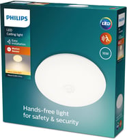 Philips Mauve Hareket Sensörlü Yuvarlak Tavan Lambası 16W 2700K Sarı Işık