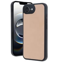 iPhone 16E Kılıf Aras Deri Kapak - Pudra