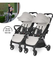 Lorelli Loret Otomatik Katlanan Kabin Boy & İkiz Bebek Arabası - Grey (Standart)
