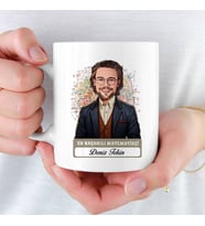 En Başarılı Erkek Matematikçiye hediye Karikatürlü Kupa Bardak
