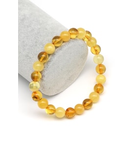Damla Kehribar Bileklik – Ortalama 8 mm  8,5 gr  18 cm