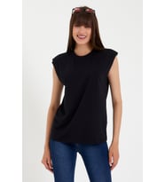Kadın Regular Fit TişortSPR22TSK129 (Siyah)