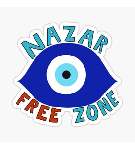 İlginç Nazar Boncuğu Sticker Duvar  Araba Yapıştırma Md10