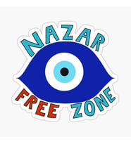İlginç Nazar Boncuğu Sticker Duvar  Araba Yapıştırma Md10
