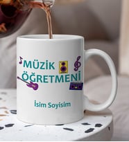 Müzik Öğretmeni Özel Kupa Bardak