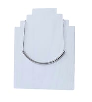 Kadın Çelik Geometrik Dirsek Model Kolye Gümüş Renk
