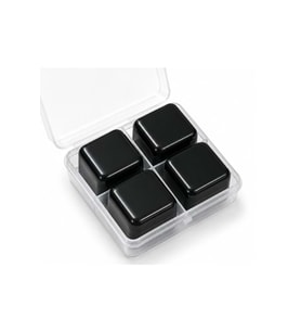 Kişiye Özel Paslanmaz Çelik Viski Taşı 4'Lü Set - 6x6x3cm