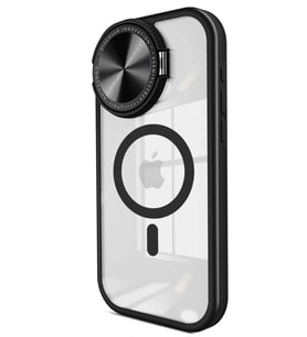 Newface Apple iPhone 14 Pro Max Kılıf Teleskop Lens Magsafe Silikon Kapak - Siyah