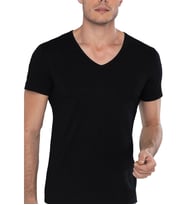 Malabadi Erkek V Yaka Kısa Kol Cotton Body 092 (Siyah)
