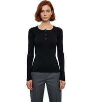 Stil Kadın Çıtçıtlı Fitted Vücuda Oturan Fitilli Esnek Bluz Regular Örme Slim Kalıp