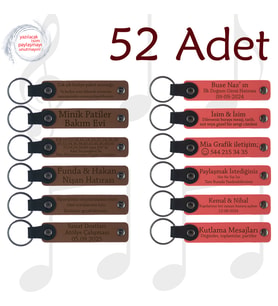 A Kahve & Nar Çiçeği, Yılbaşı Partilerine Özel Hediyelik, 52’li Set, Kişiselleştirilebilir Hatıra