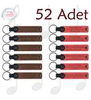 A Kahve & Nar Çiçeği, Yılbaşı Partilerine Özel Hediyelik, 52’li Set, Kişiselleştirilebilir Hatıra