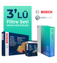 Bosch BMW 5.20 Dizel Filtre Bakım Seti (2007-2010) 3 Lü