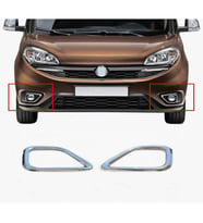 Kml34tuning55 Fiat Doblo Krom 2 Parça Sis Farı Çerçevesi 2015-2024  Paslanmaz Çelik