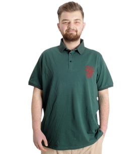 Mode XL Büyük Beden Erkek T-shirt Polo OCEAN JOURNEY 23319 Nefti