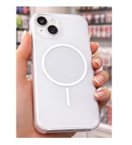 Coverzone iPhone 17 Pro ile Uyumlu FrostLine Yar? Transparan Mat Logo G�steren Soft Silikon K?l?f, ?nce Tasar?m, Darbe Emici Arka Kapak Koruma Beyaz